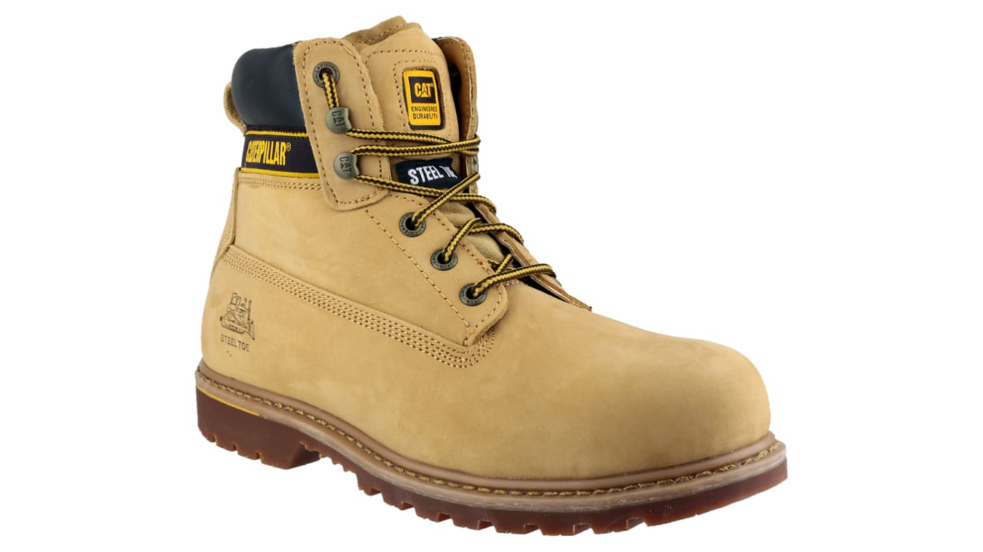 Botas de seguridad CAT, serie Holton de color Miel, talla 44, SB SRC