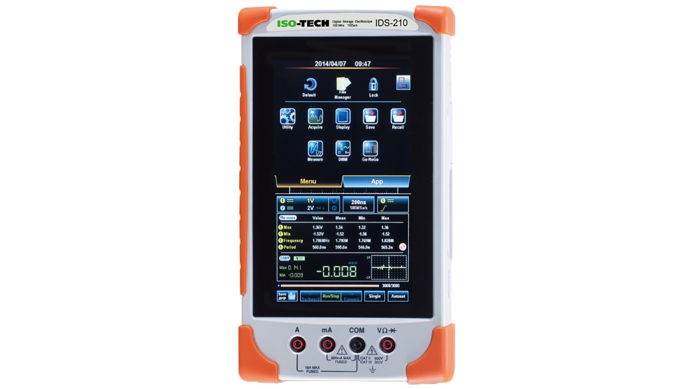 Oscilloscope Stockage numérique, portable RS PRO, 100MHz