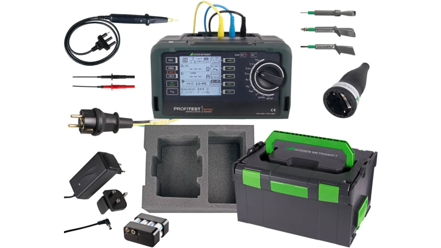 Gossen Metrawatt Master Package PROFITEST INTRO Electrical Tester, 3700V , Earth Resistance Measurement