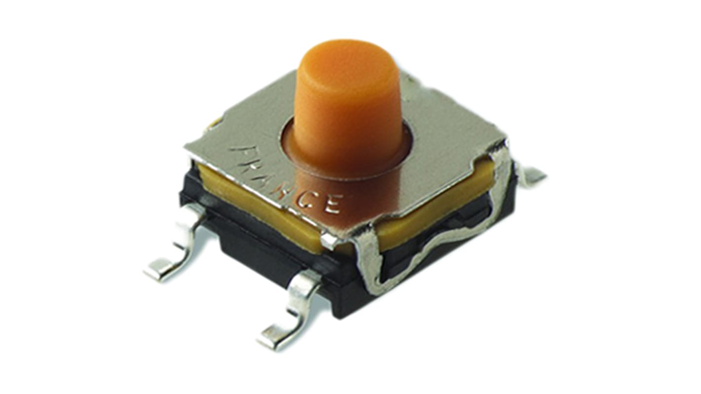 IP67 Button Tactile Switch, SPST 50 mA 5.2mm Surface Mount