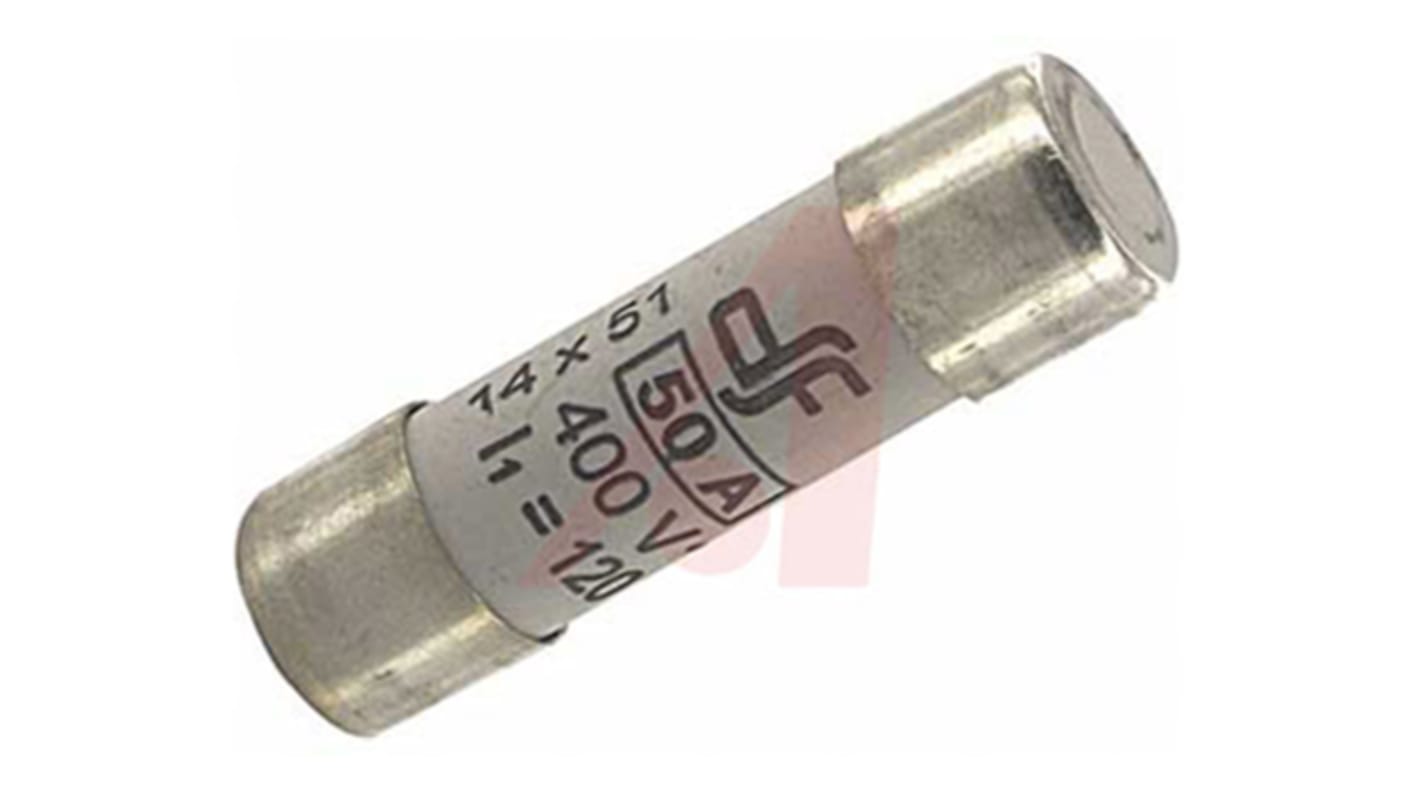 Altech 50A T Ceramic Cartridge Fuse, 14 x 51mm