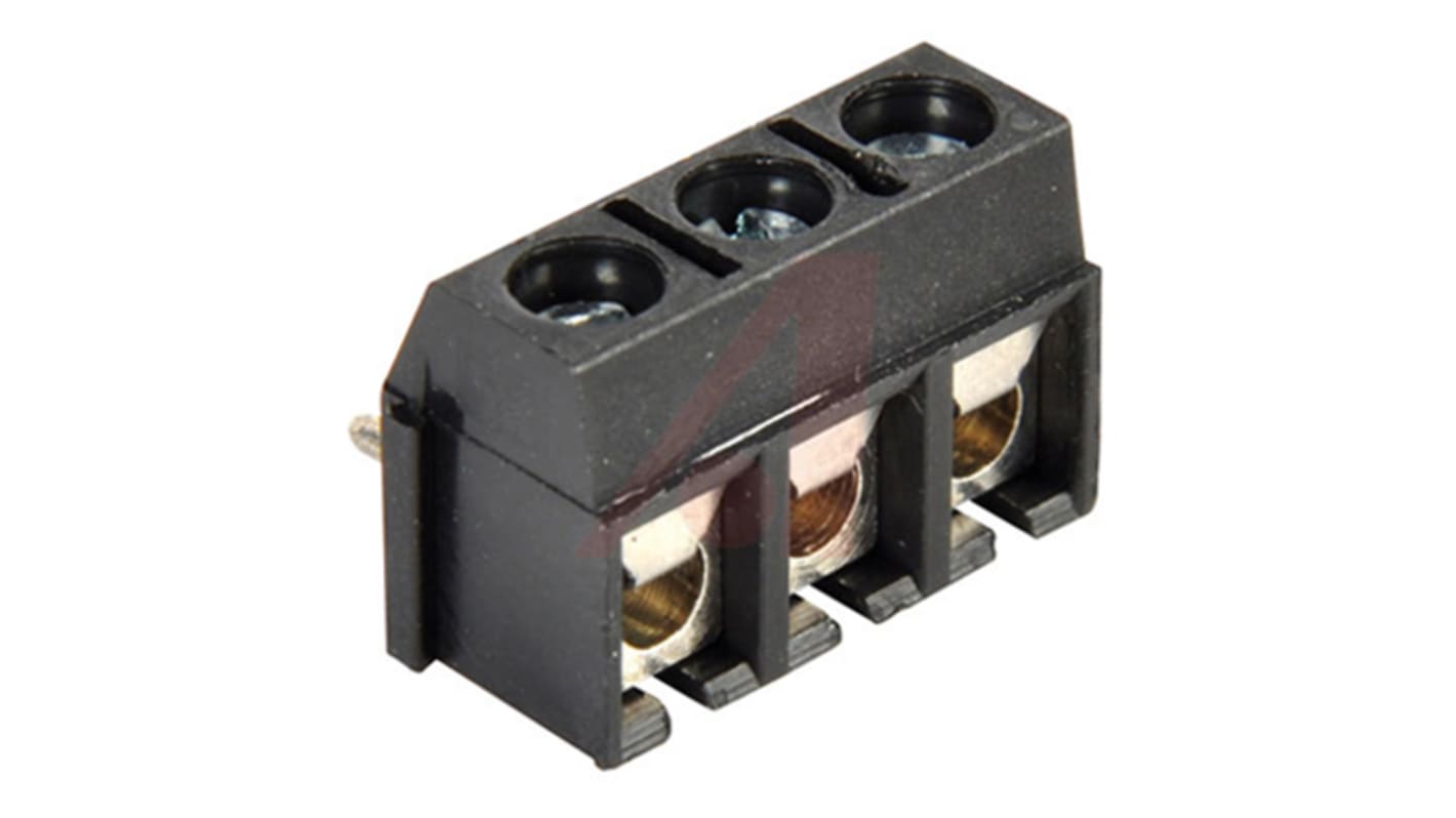 Altech MHE Series PCB Terminal Block, 3-Way, 16A, Tubular Screw, Wire Protector Termination