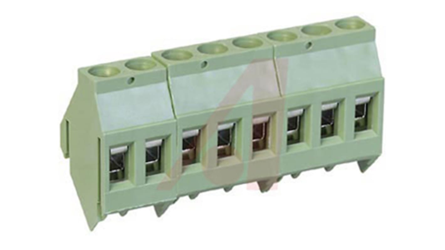 Altech PCB Terminal Block, 8-Way, 15 (UL) A, 16 (IEC) A, 30 → 14 AWG Wire, Screw Termination