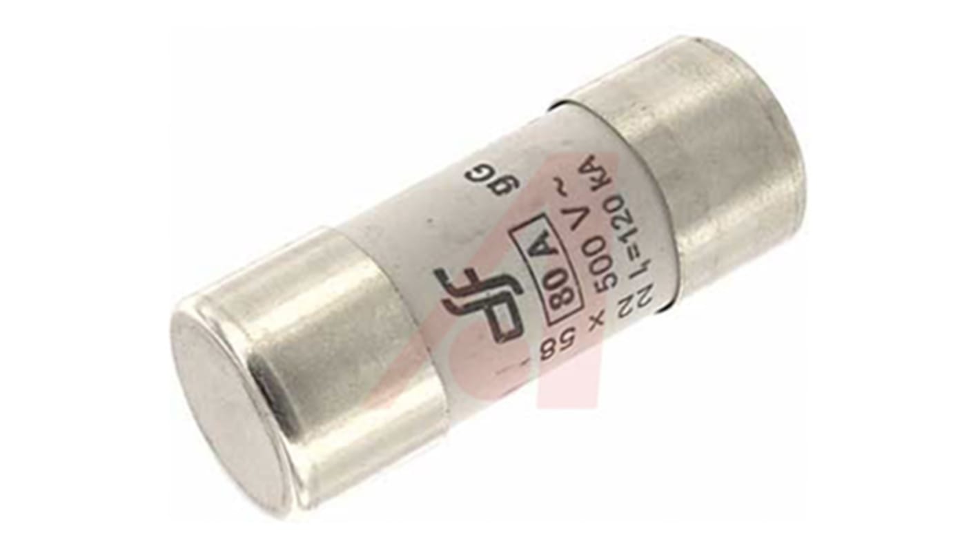 Altech 80A T Ceramic Cartridge Fuse, 22 x 58mm