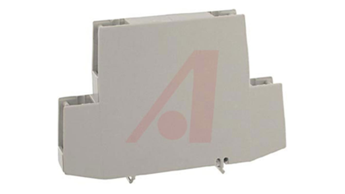 Caja para carril DIN Altech serie KO4070, de Policarbonato reforzado con fibra de vidrio de color Gris claro, 12.5 x 68