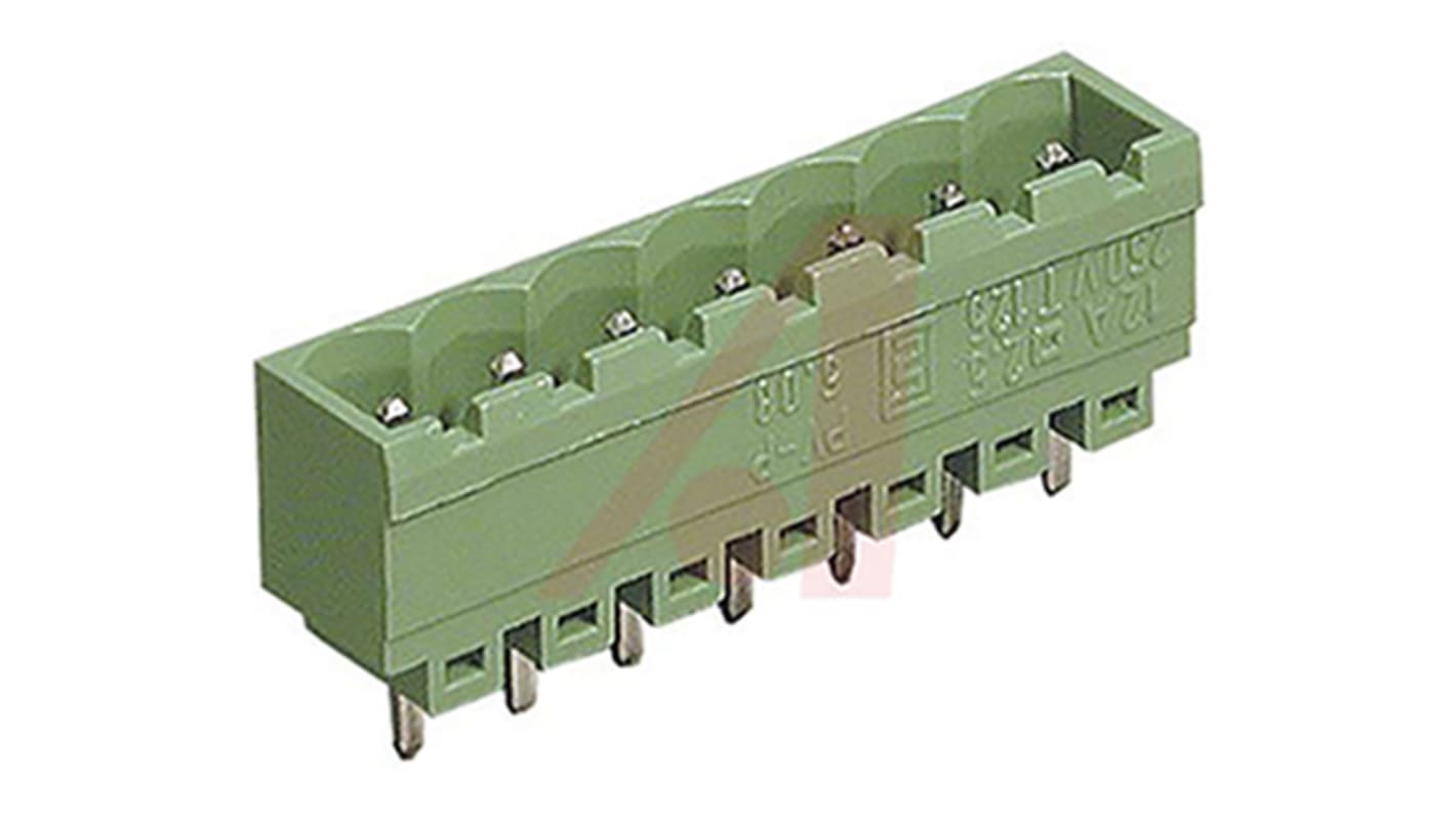 Bloque de terminal PCB Altech de 14 vías, 12 (UL) A, 16 (IEC) A, 450 V, Terminación soldada