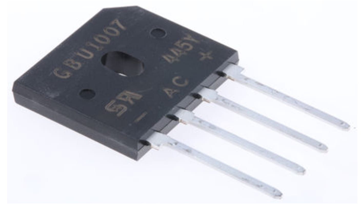 Taiwan Semiconductor 整流用 ブリッジダイオード 単相 4A, 600V, 22.3 x 3.56 x 18.8mm, GBU405