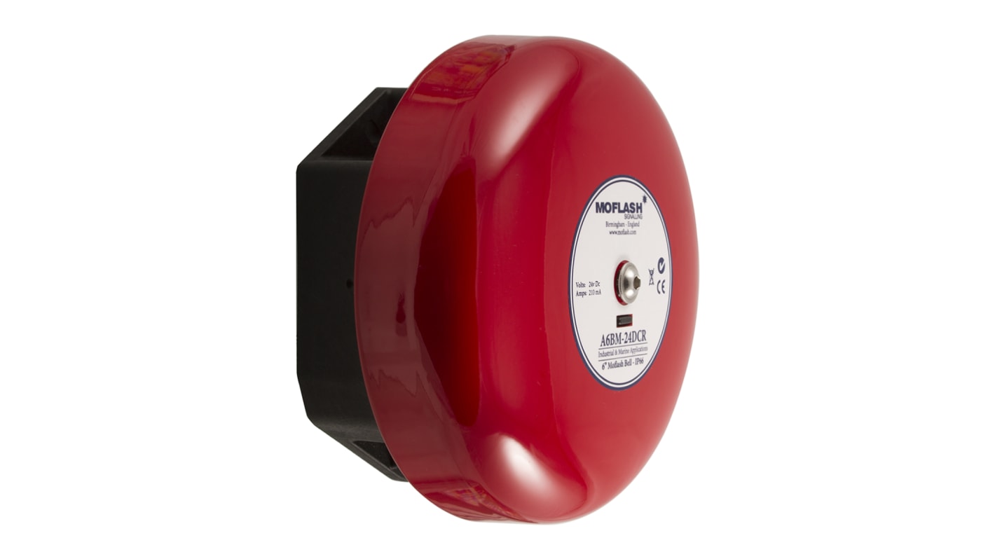 Moflash A8BM Sirene IP66 24 V dc 108dB Rot, Ø 219 mm