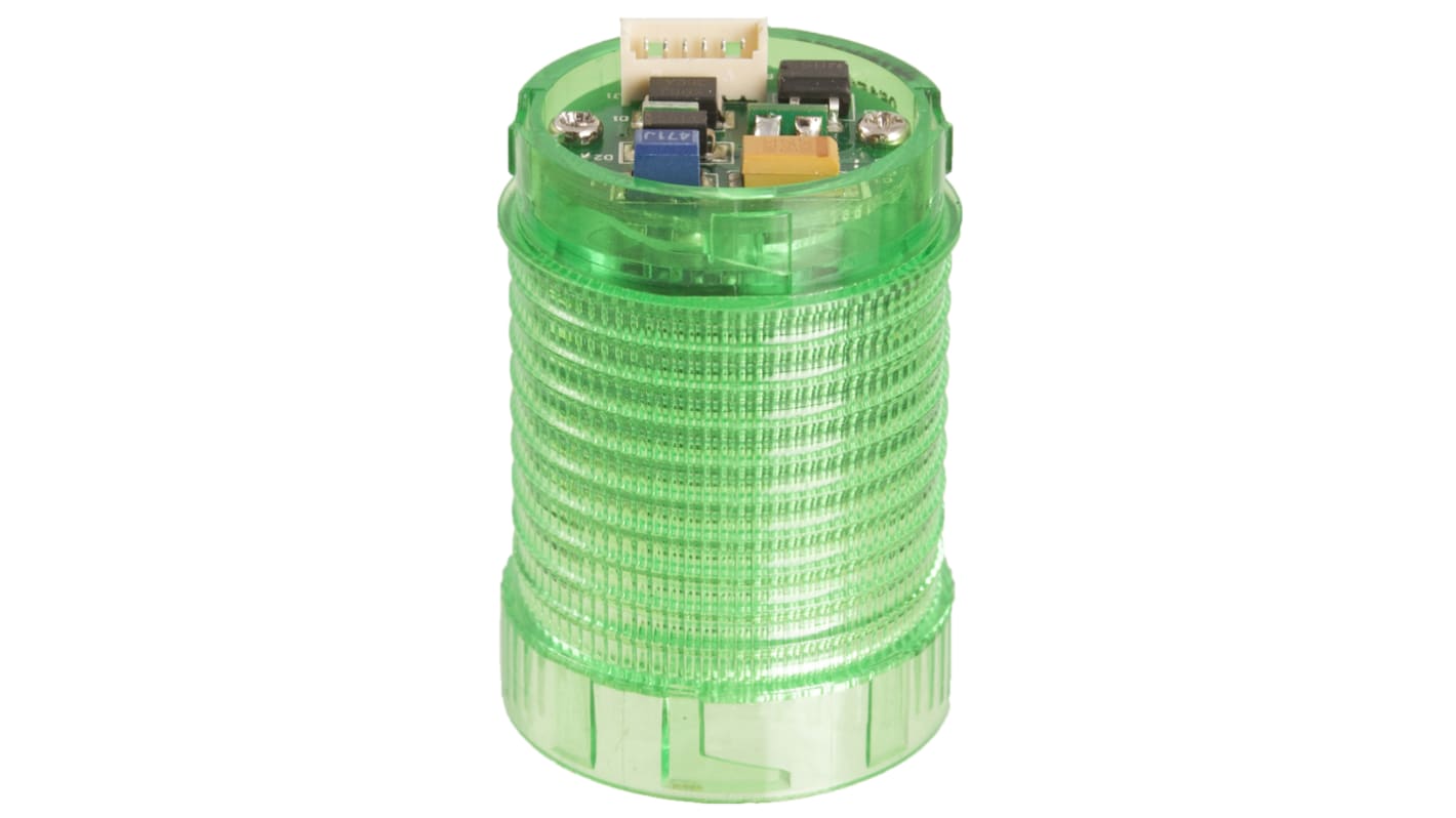 Moflash LED-MINI Series Green Steady Effect Beacon Unit for Use with LED Tower Light Eco Mini Series, 12 → 24 V