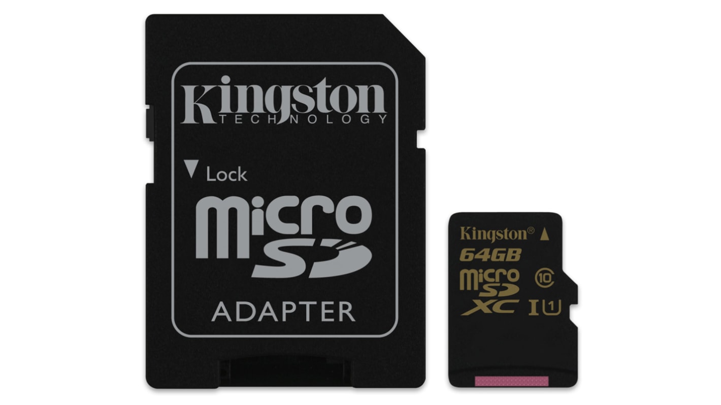 Kingston 64 GB MicroSDXC Micro SD Card, Class 10