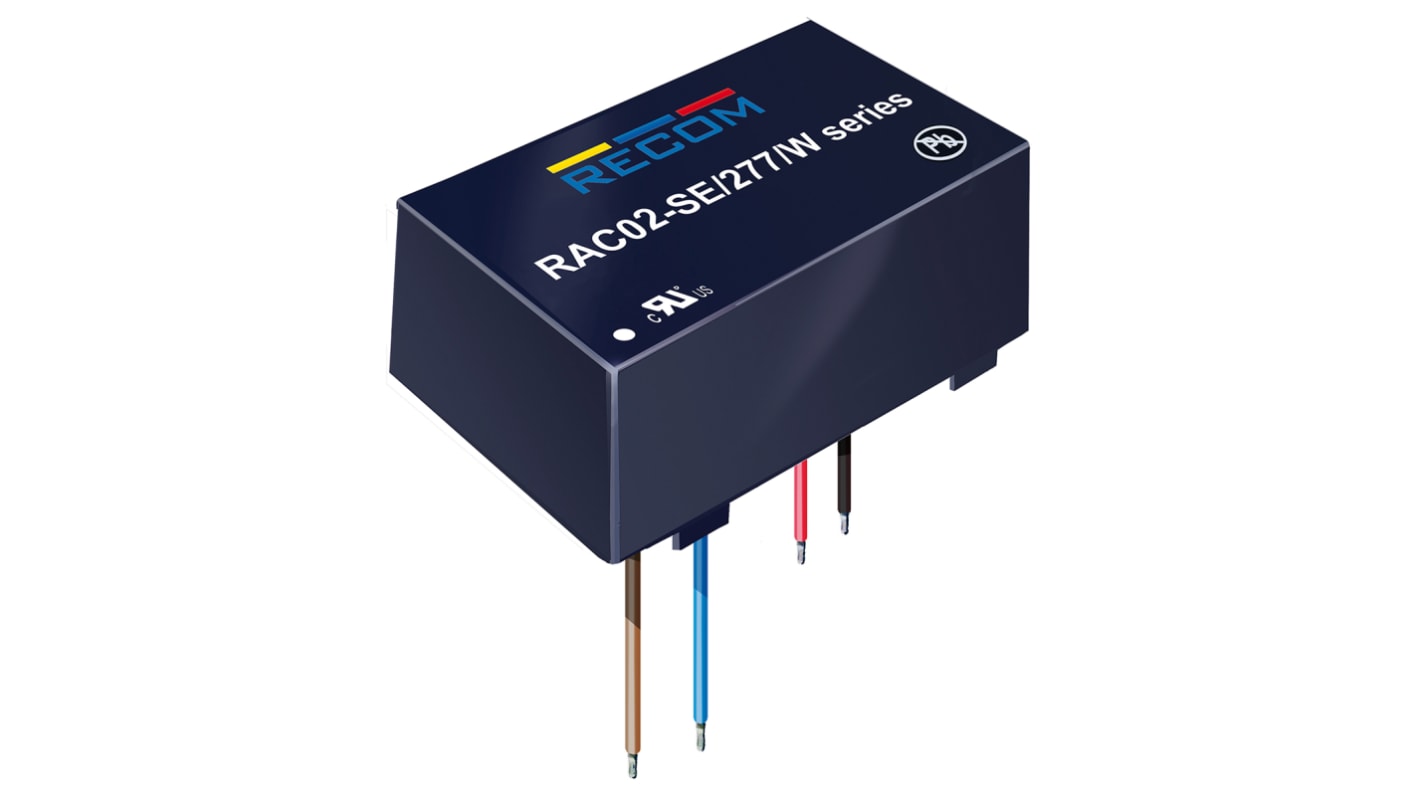 Recom RAC02-SE/277/W Schaltnetzteil, 3.3V dc / 600mA 2W 120 → 430 V dc, 85 → 305 V ac Gekapselt,