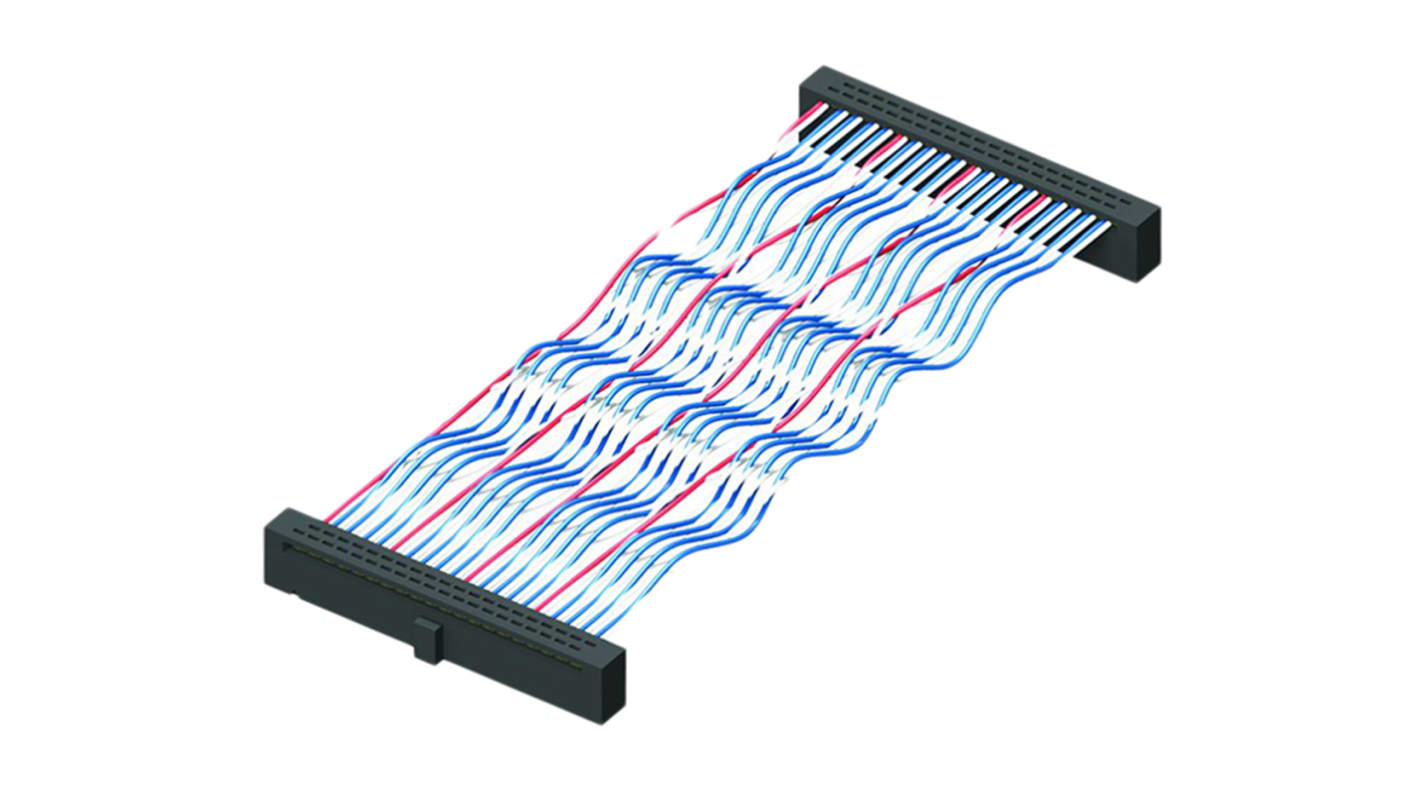 Samtec FFTP Series Flat Ribbon Cable, 20-Way, 1.27mm Pitch, 100mm Length, Tiger Eye IDC to Tiger Eye IDC