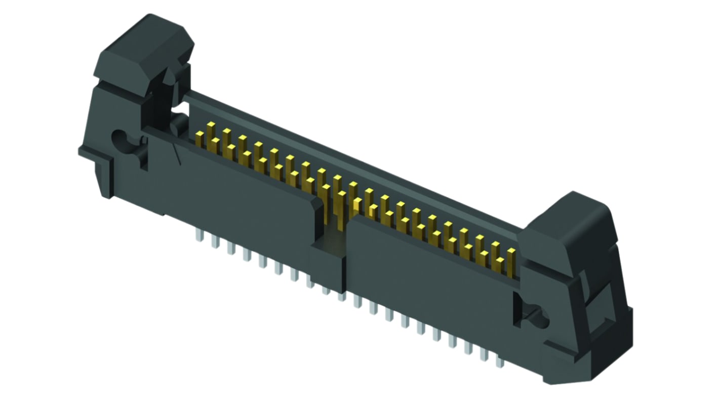 Samtec EHF Series Straight Through Hole PCB Header, 50 Contact(s), 1.27mm Pitch, 2 Row(s), Shrouded