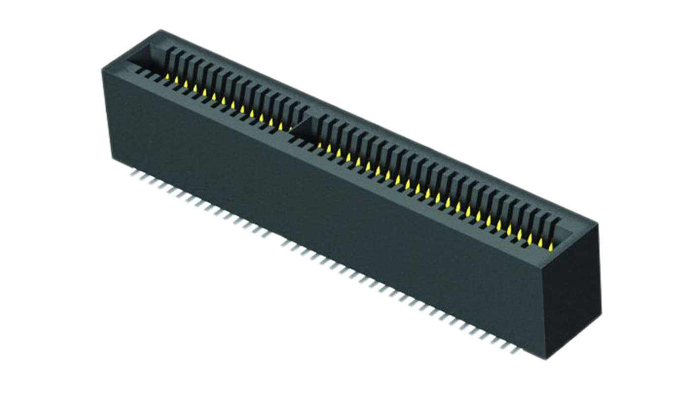 Samtec MEC1 Series Female Edge Connector, Surface Mount, 60-Contacts, 1mm Pitch, 2-Row, Solder Termination