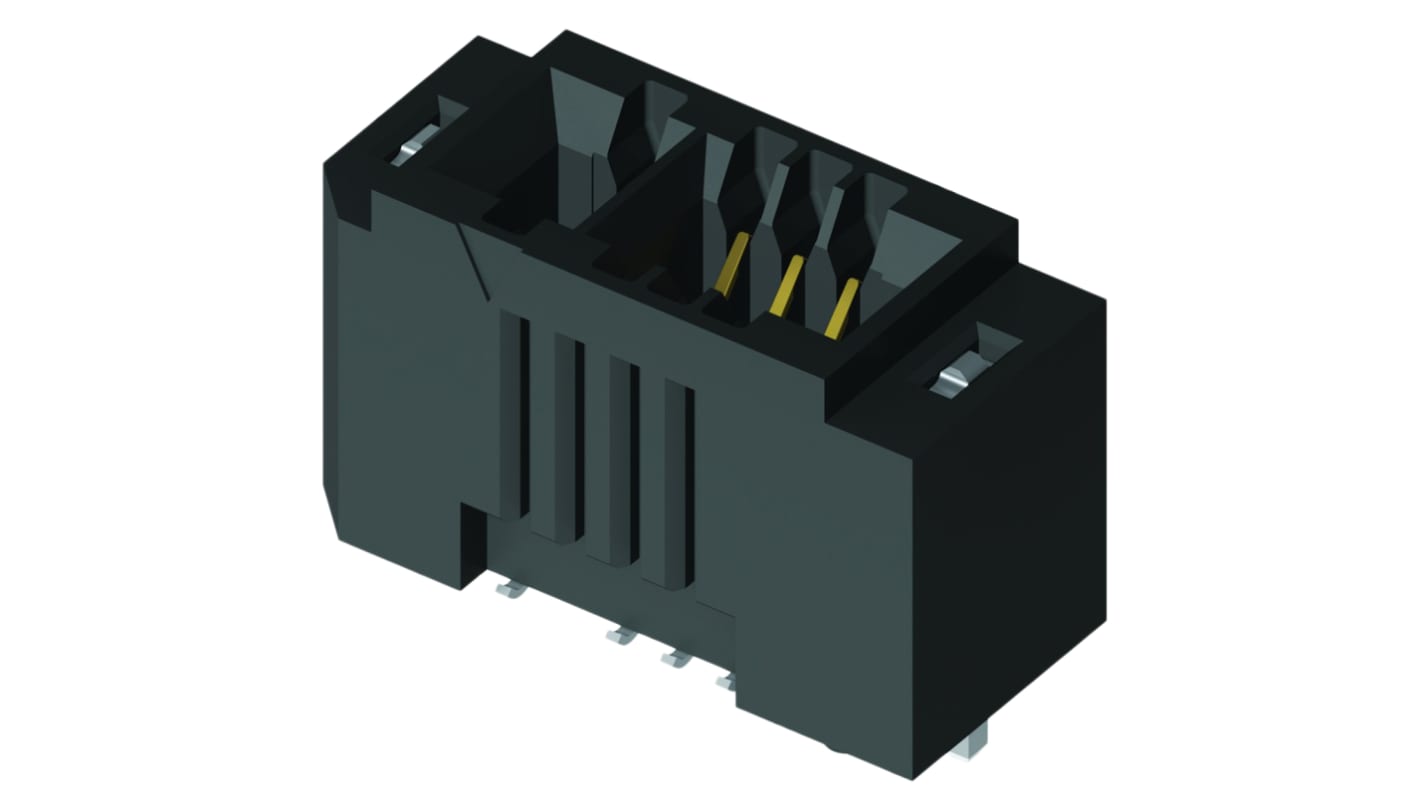 Samtec MECF Series Female Edge Connector, Surface Mount, 16-Contacts, 1.27mm Pitch, 2-Row, Solder Termination