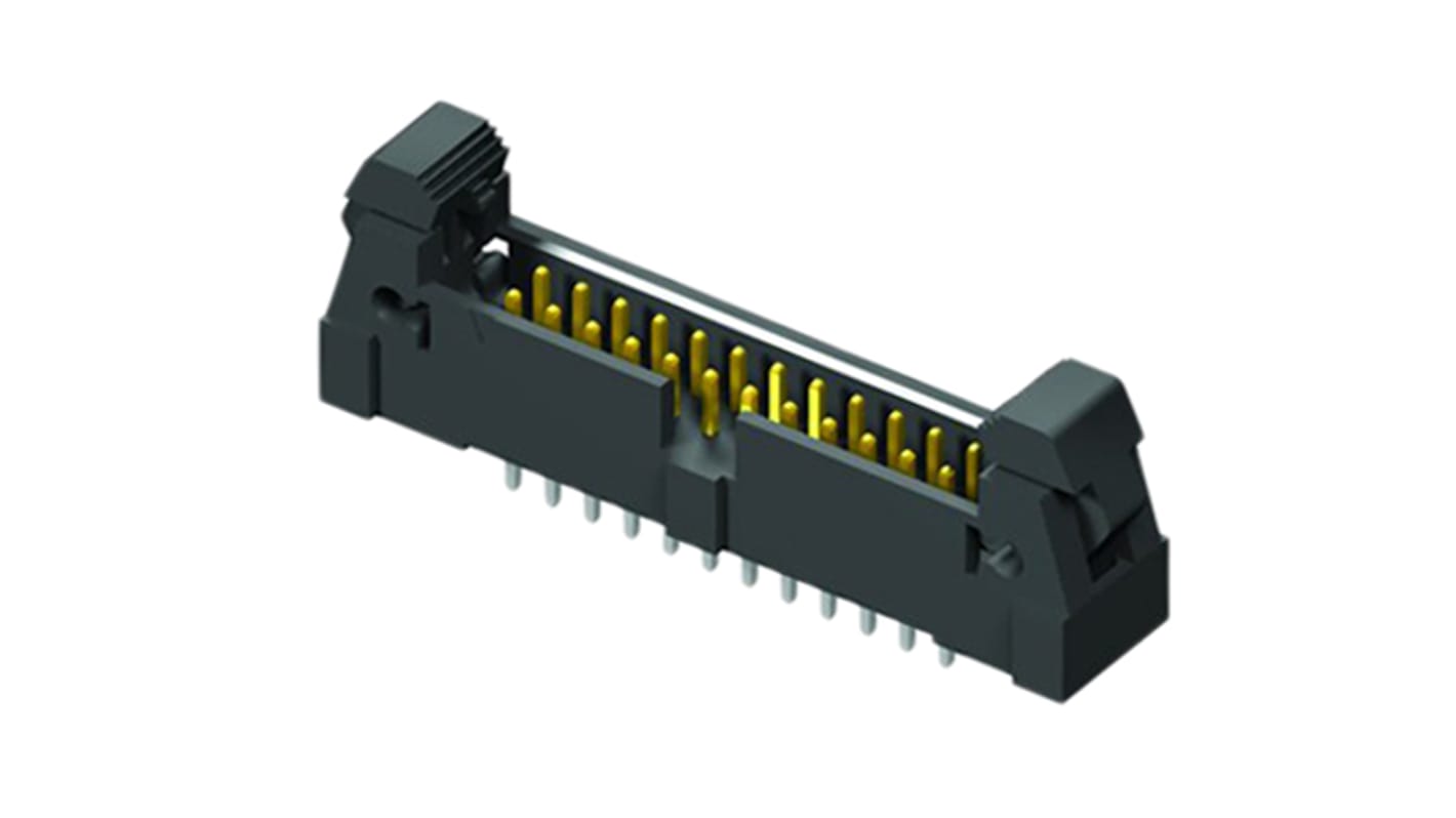 Samtec EHT Series Straight Through Hole PCB Header, 50 Contact(s), 2.0mm Pitch, 1 Row(s), Shrouded