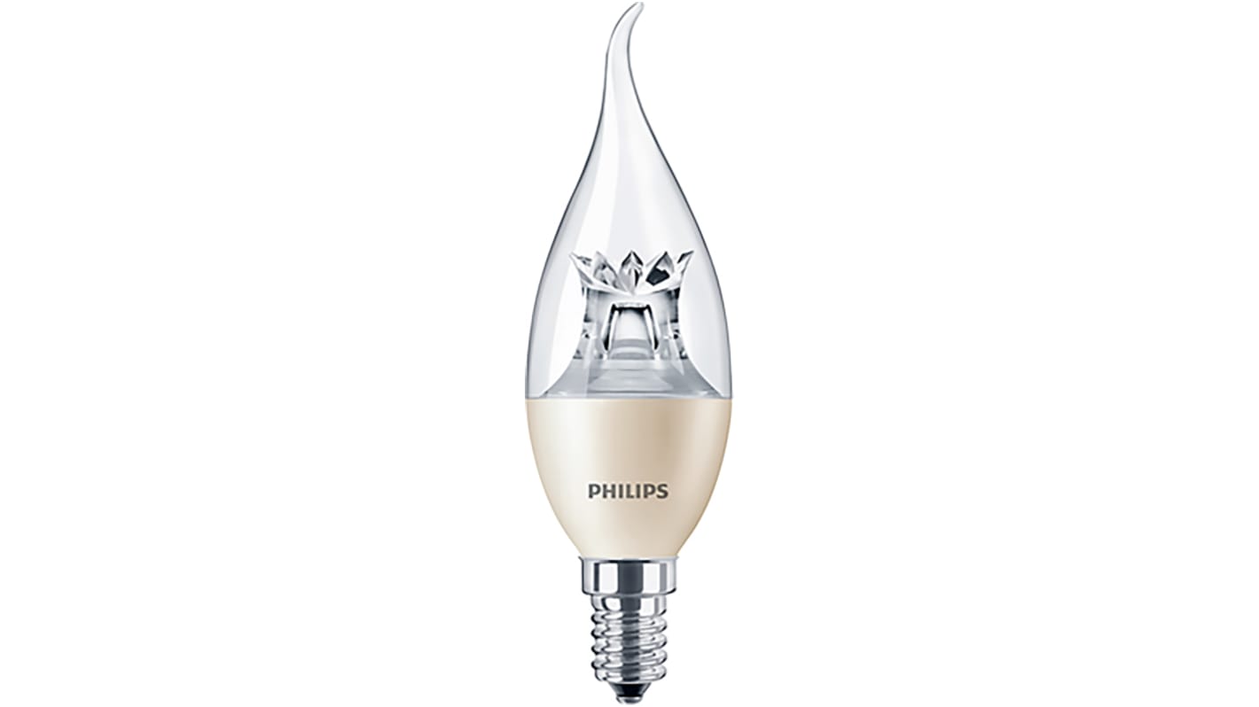 Philips Master, LED Kerzenlampe, Kerze dimmbar, 4 W / 230V, 250 lm, E14 Sockel, 2700K warmweiß