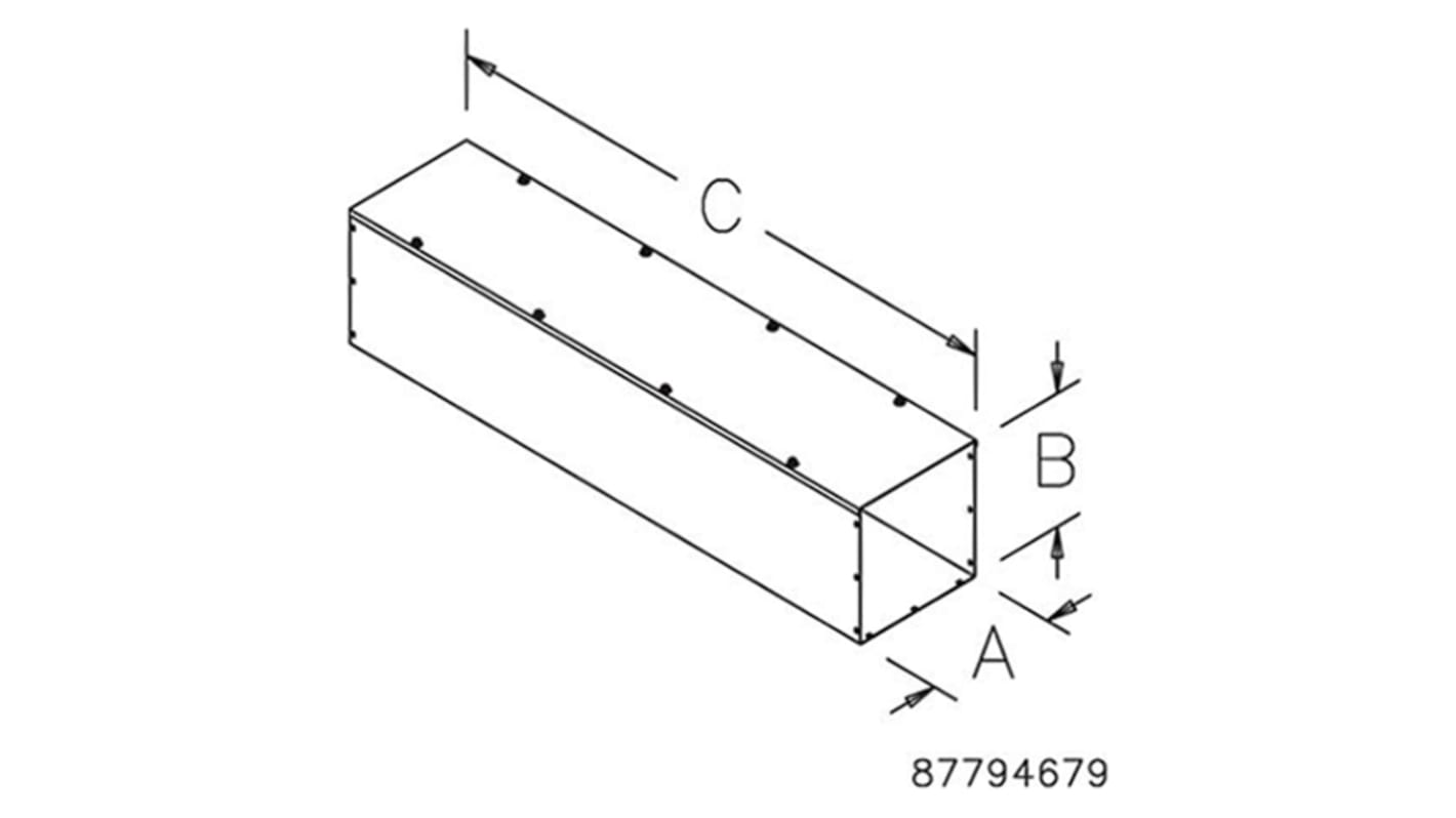 Hoffman Enclosures NEMA Kabelkanal Grau, 203 mm x 203mm, Länge 610mm Stahl