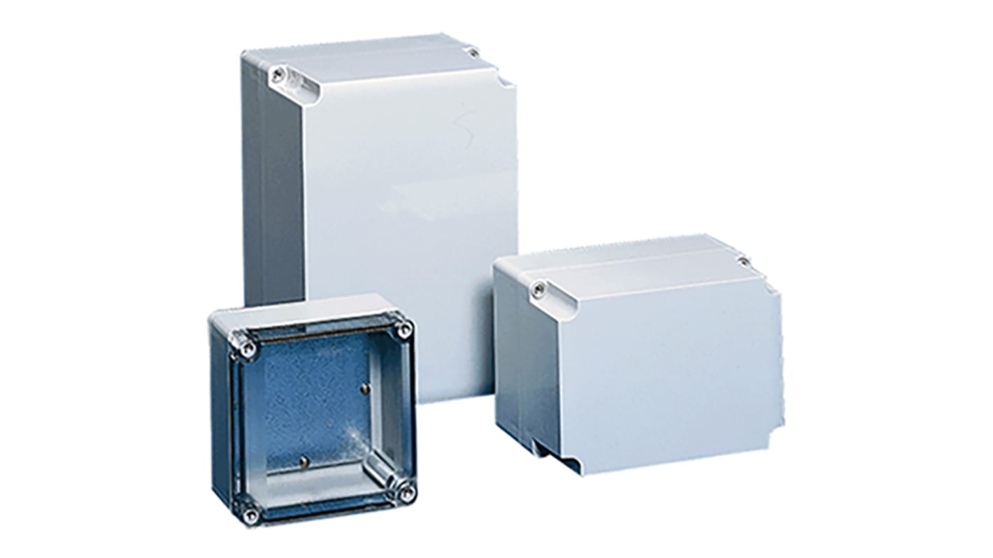 Hoffman Enclosures ABE ABS Gehäuse Hellgrau Außenmaß 125 x 125 x 100mm