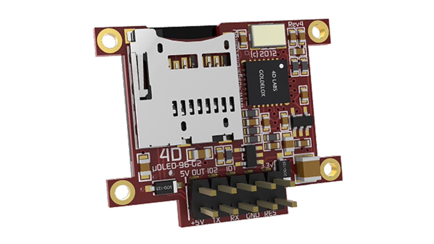 4D Systems 0.96Zoll OLED-Display 96 x 64pixels, 20.1 x 13.4mm Weiß Passiv-Matrix, Seriell Interface