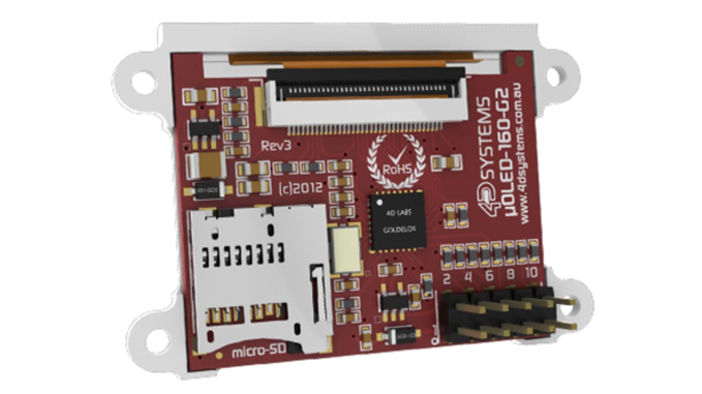 Wyświetlacz OLED 1.7cal Biały macierz pasywna 160 x 128pikseli 4D Systems Matryca Szeregowe