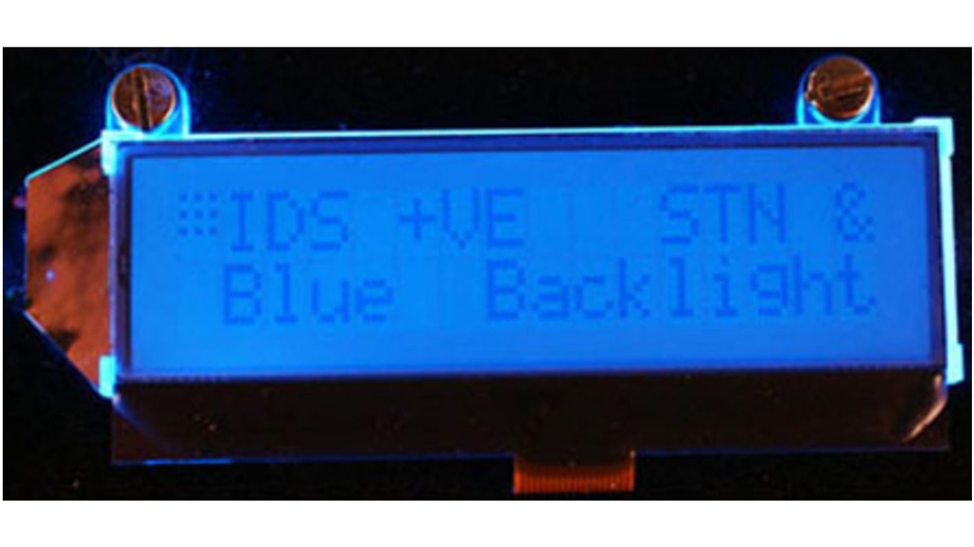Intelligent Display Solutions CI064-4001-19 CI064-4001-xx Alphanumeric LCD Display, Blue on, 2 Rows by 16 Characters,