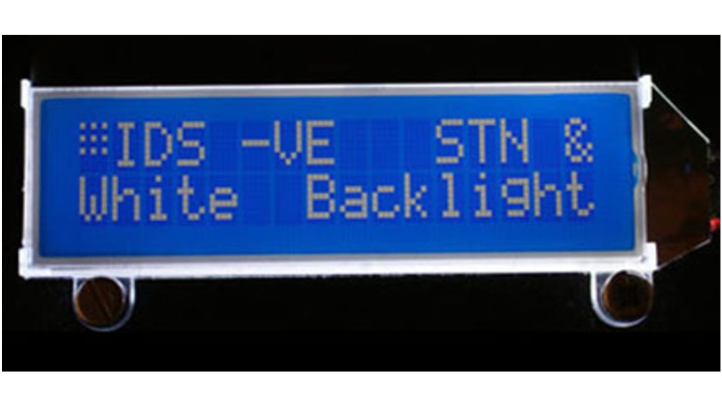 Intelligent Display Solutions CI064-4001-31 CI064-4001-xx Alphanumeric LCD Display, White on Blue, 2 Rows by 16