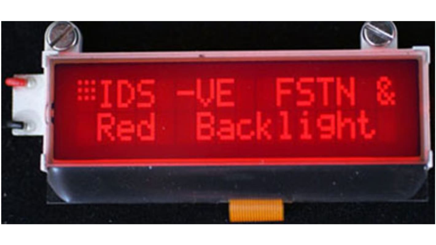 Intelligent Display Solutions CI064-4001-38 CI064-4001-xx Alphanumeric LCD Display, Red on Black, 2 Rows by 16
