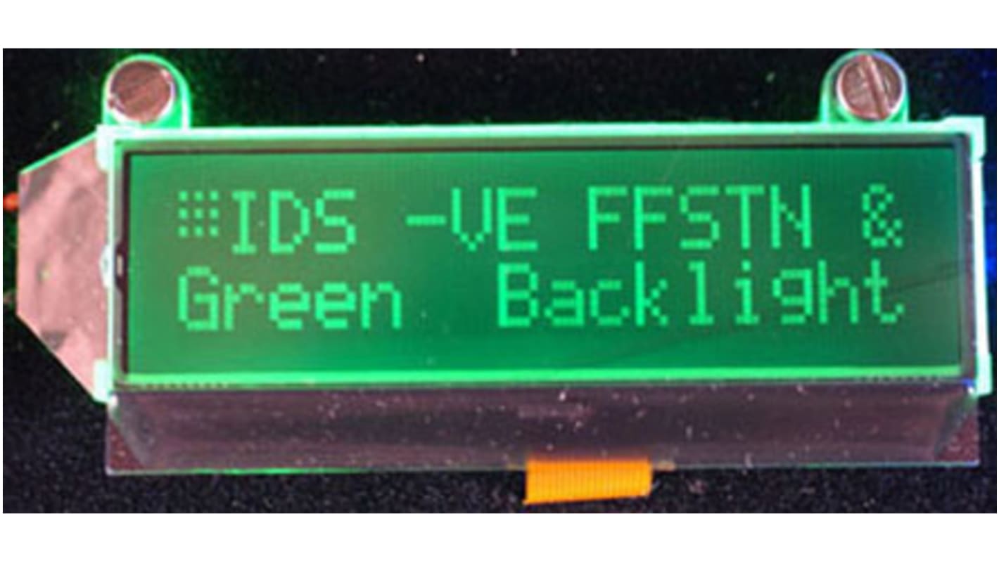 Intelligent Display Solutions CI064-4001-40 CI064-4001-xx Alphanumeric LCD Display, Green on Black, 2 Rows by 16