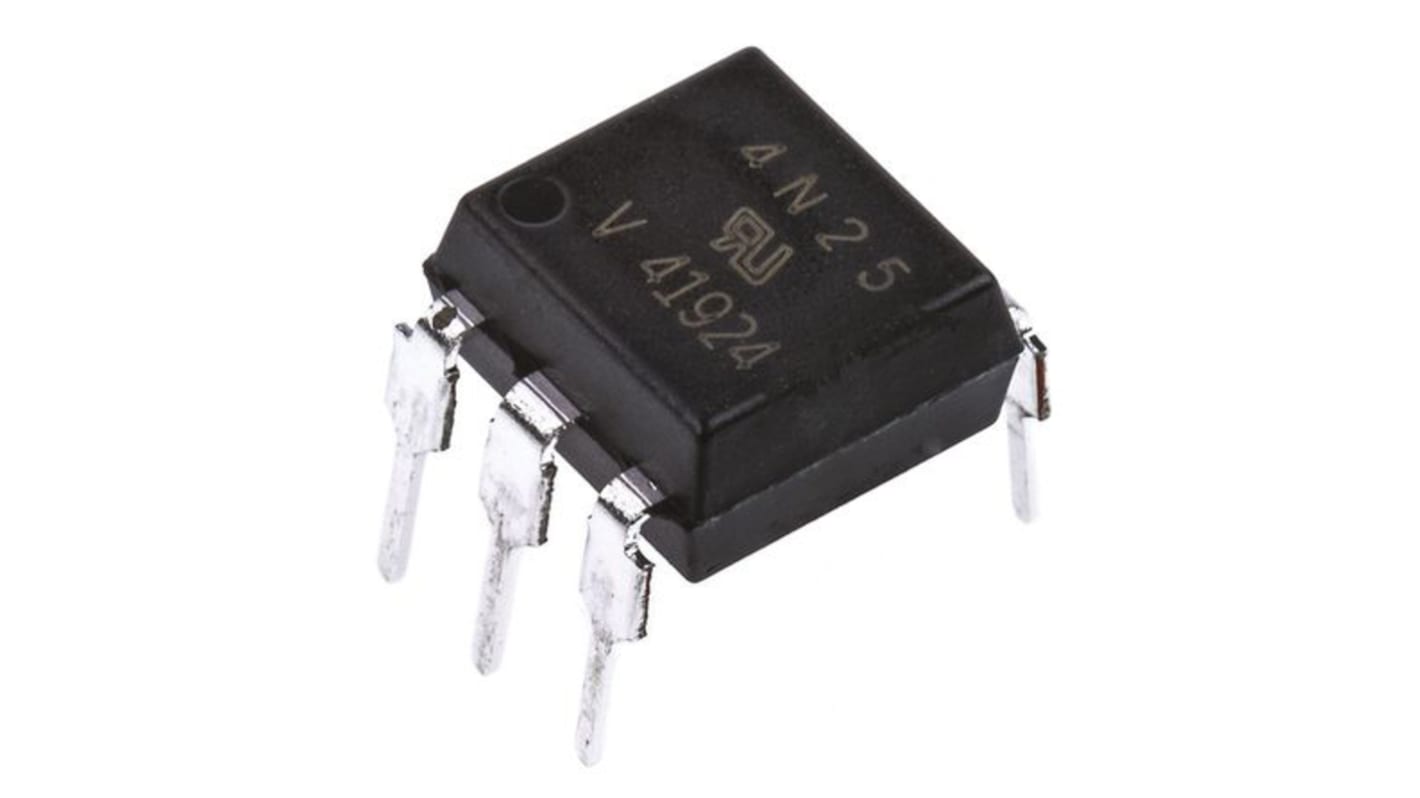 Optoacoplador Vishay H11A de 1 canal, Vf= 1.5V, Viso= 5,3 kVrms, IN. AC, OUT. Transistor, mont. pasante, encapsulado