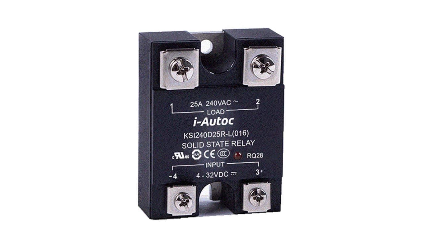 i-Autoc KSI Series Solid State Relay, 80 A Load, Panel Mount, 280 V ac Load, 280 V ac Control