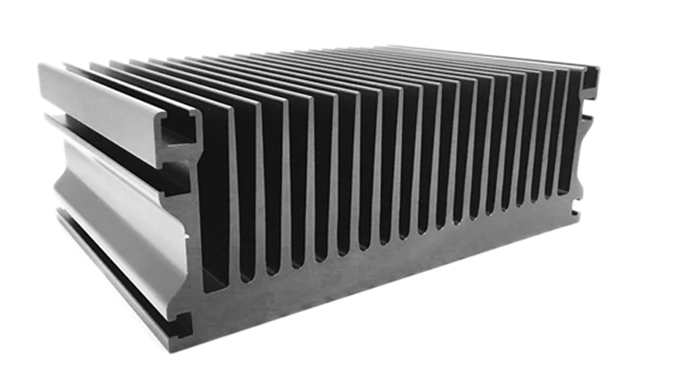 Heatsink, Universal Rectangular Alu, 0.1°C/W, 150 x 215 x 77mm, PCB Mount