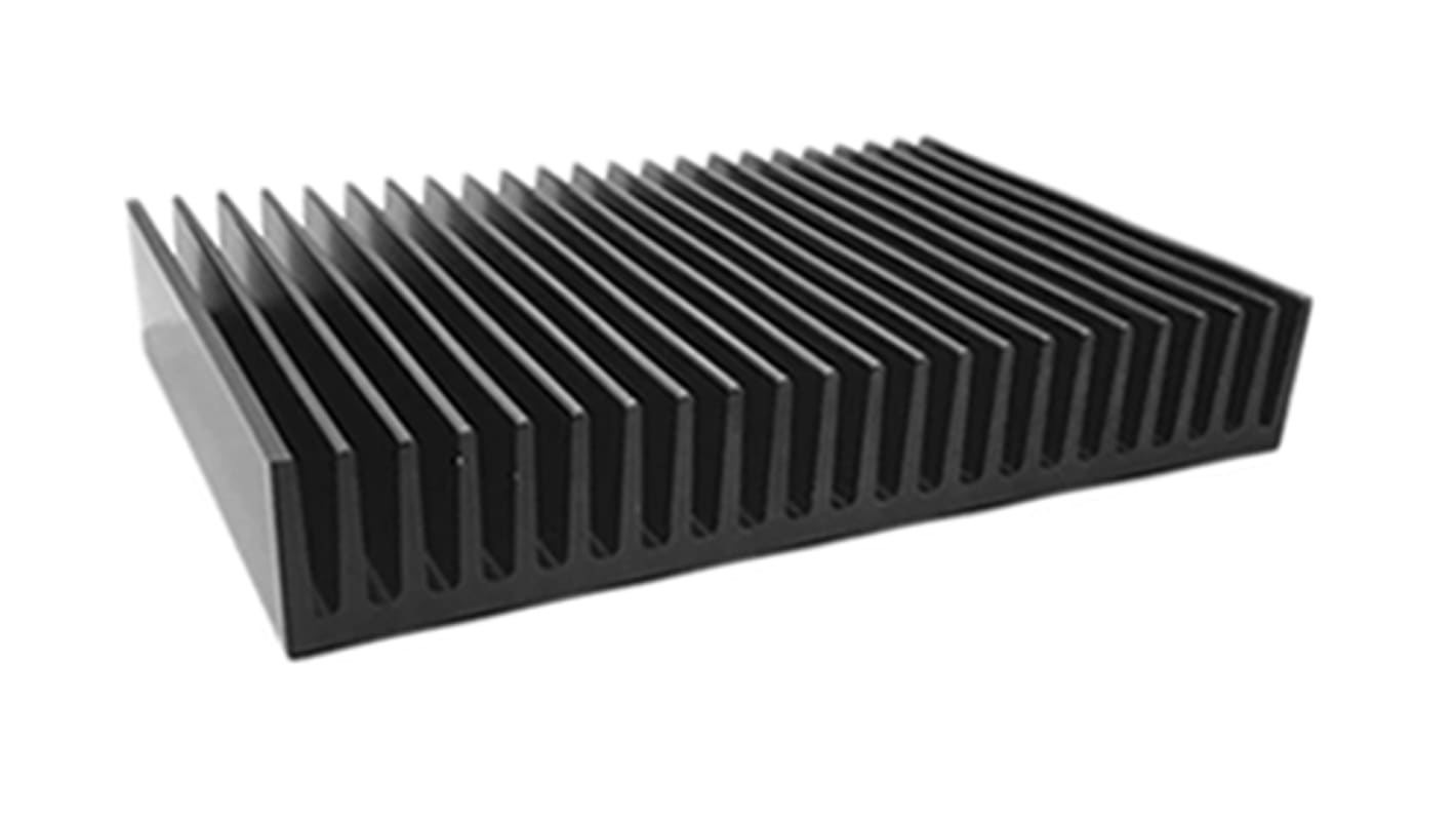 Heatsink, Universal Rectangular Alu, 0.54°C/W, 100 x 150 x 25mm, PCB Mount