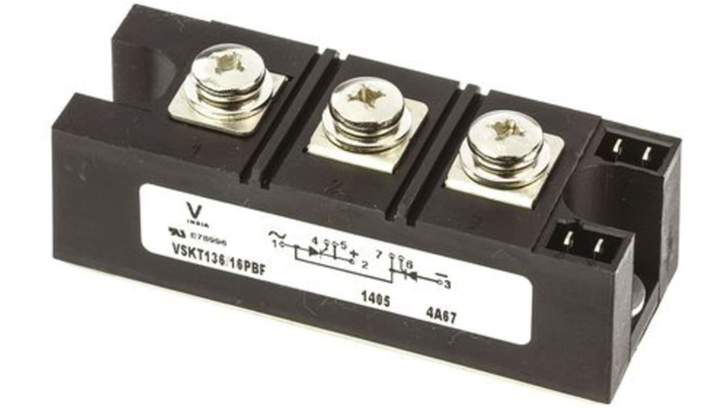 Vishay 1200V 205A, Dual Rectifier Diode, 3-Pin New INT-A-PAK VS-VSKDU162/12PbF