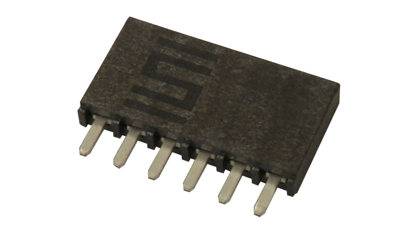 Murata Power Solutions DMS Series Straight Through Hole Mount PCB Socket, 6-Contact, 1-Row, Solder Termination