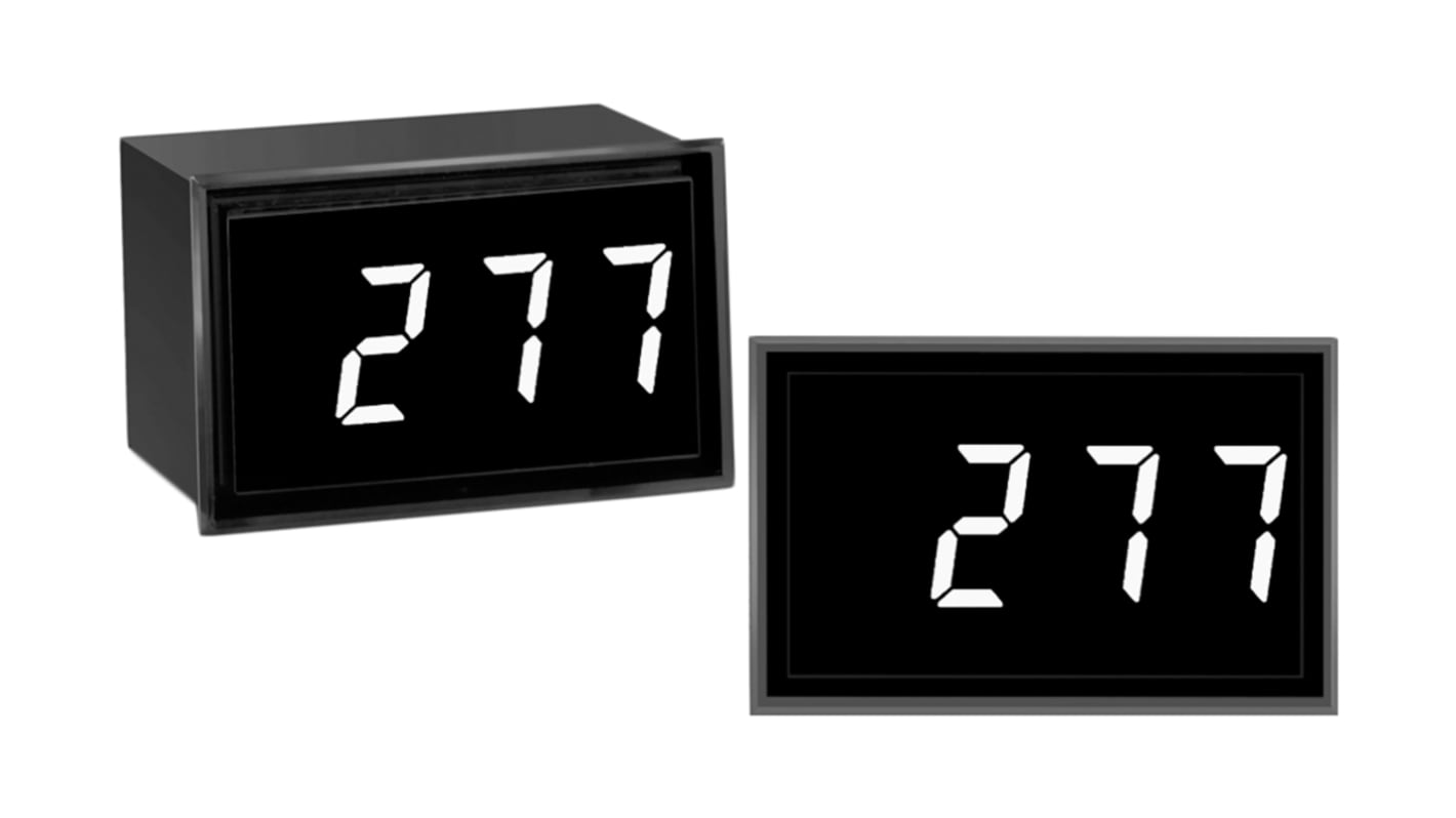 Murata Power Solutions Akkumulátor feszültségmérő, LED Csak számjegyek, 3-számjegyes, AC, -25°C → +60°C