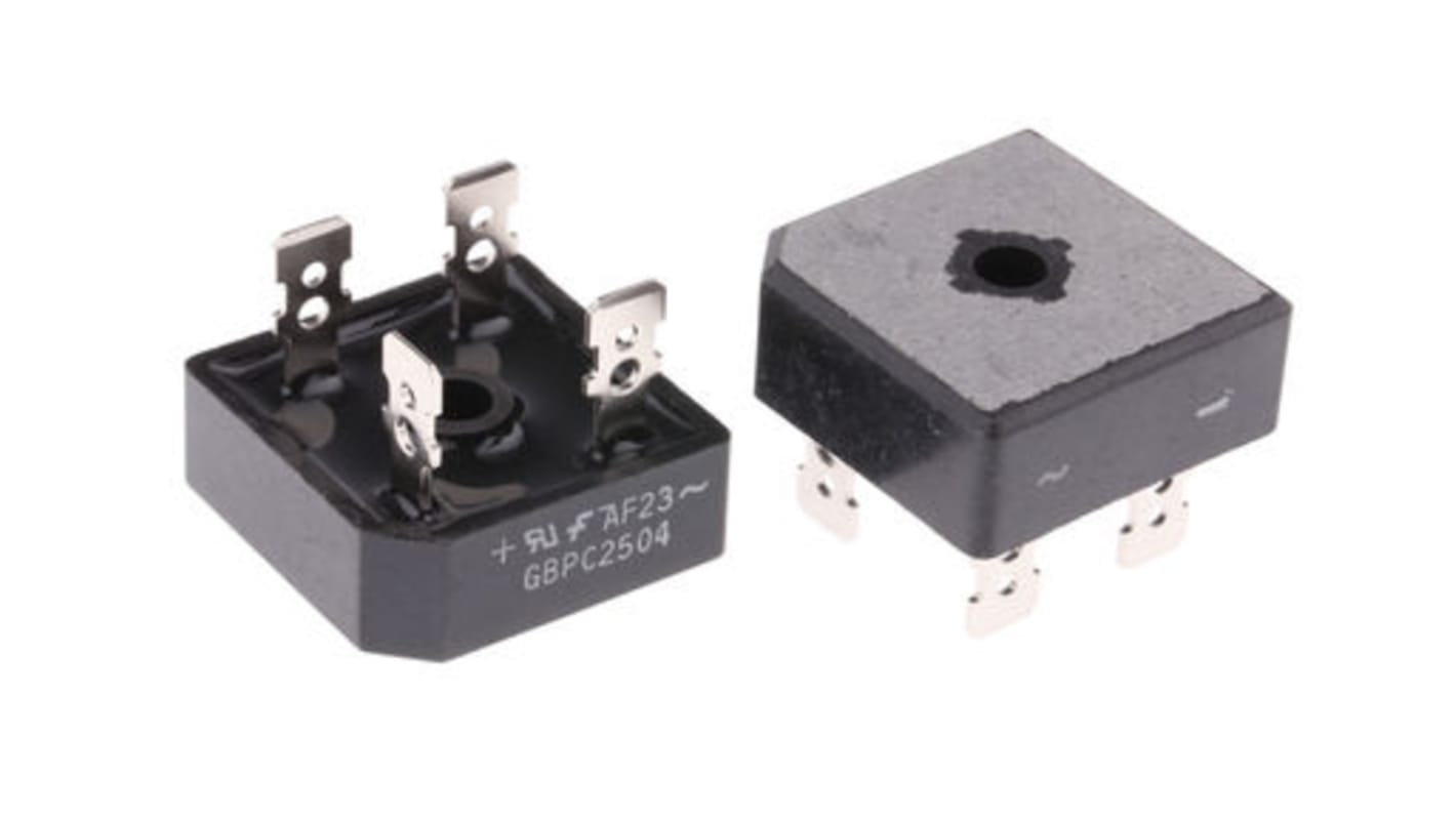 onsemi Bridge Rectifier, 35A, 200V, 4-Pin