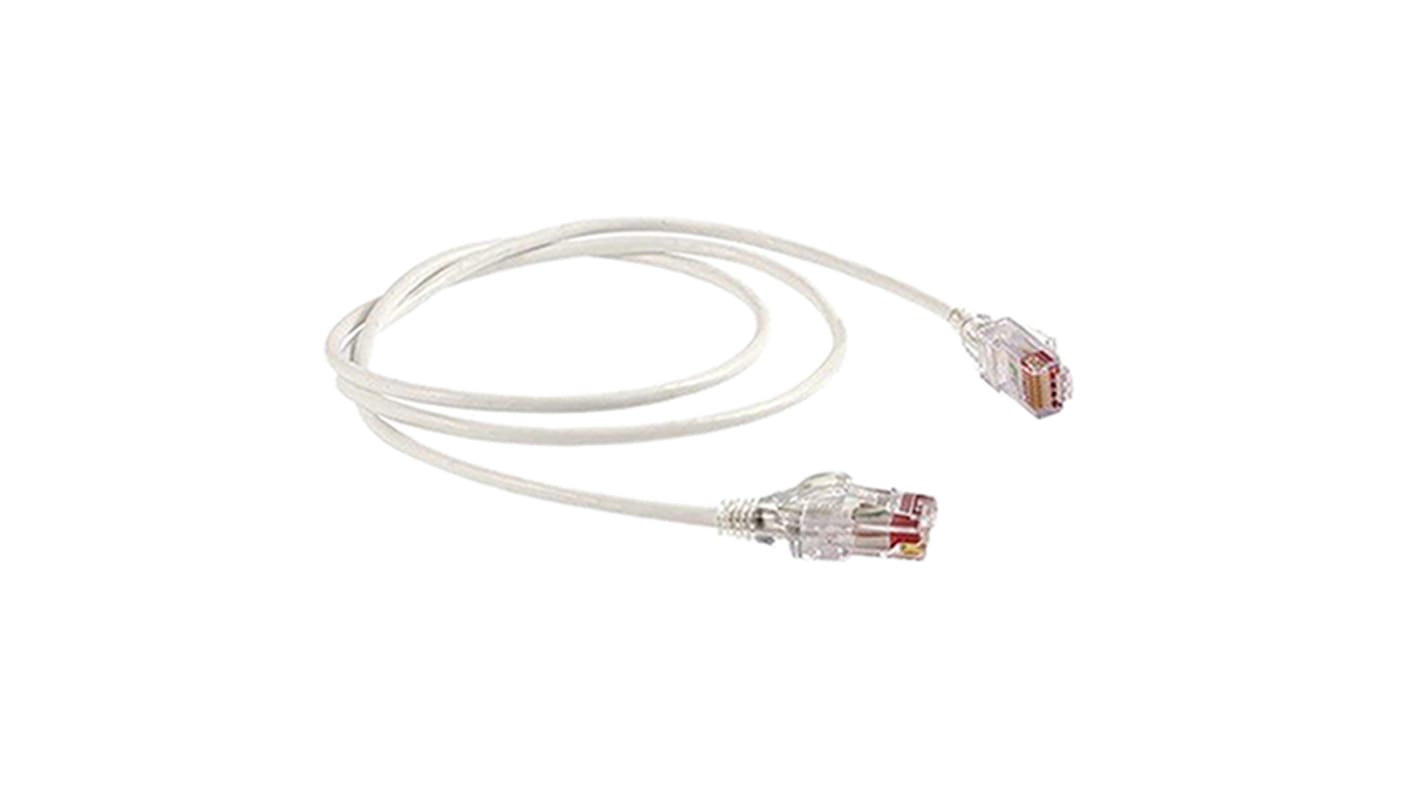 Polyco Healthline Cat6 Male RJ45 to Male RJ45 Ethernet Cable, U/UTP, White LSZH Sheath, 1m