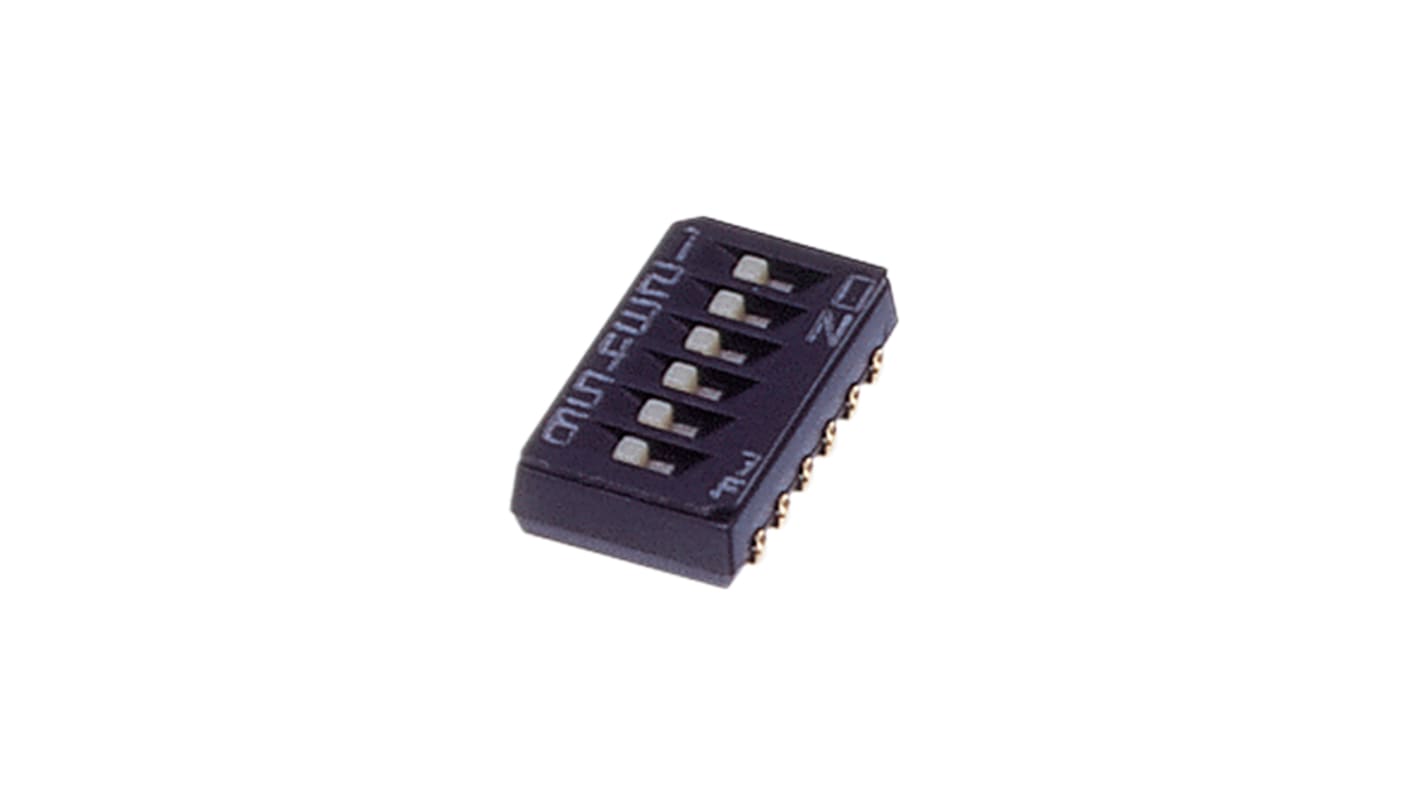 Copal Electronics 6 Way Surface Mount DIP Switch SPST