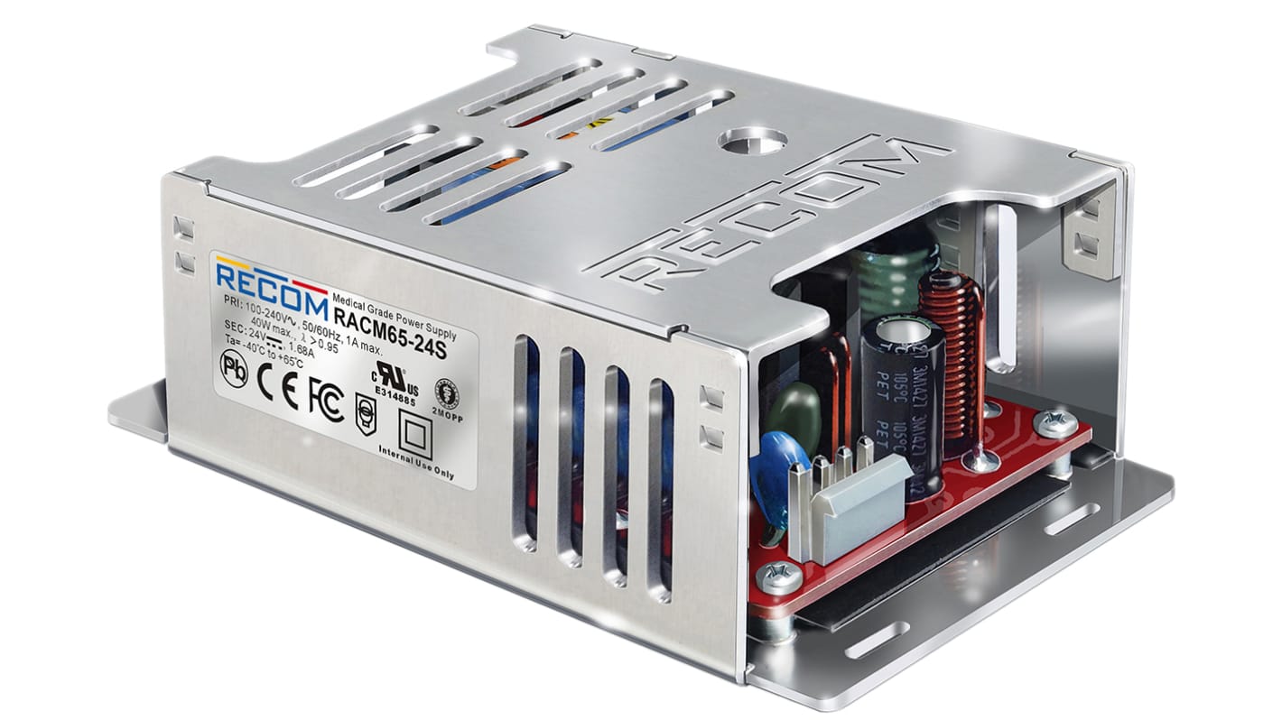 Alimentatore switching Recom RACM65-12S, 0.15W, ingresso 85 → 264V ca, uscita 12V cc, 5.42A RACM65