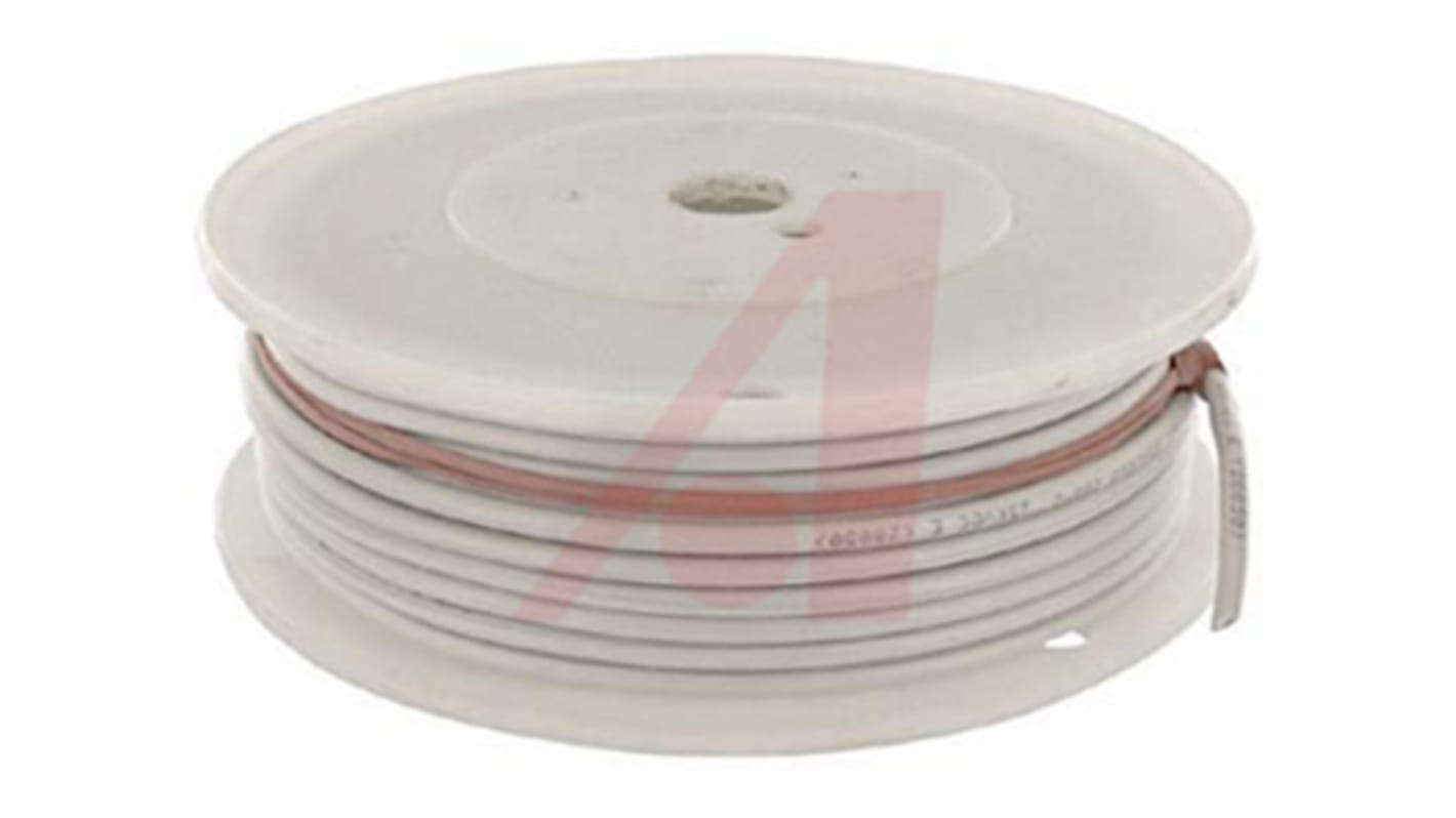 Alpha Wire Einzeladerleitung 0,52 mm², 20 AWG 30.5m Weiß Silikon isoliert Ø 4.22mm 19/0,2 mm Litzen UL3239