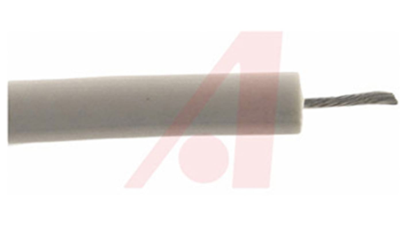 Alpha Wire 39X1645 Series White 1.3 mm² Hook Up Wire, 16 AWG, 19/0.28 mm, 30.5m, Silicone Insulation