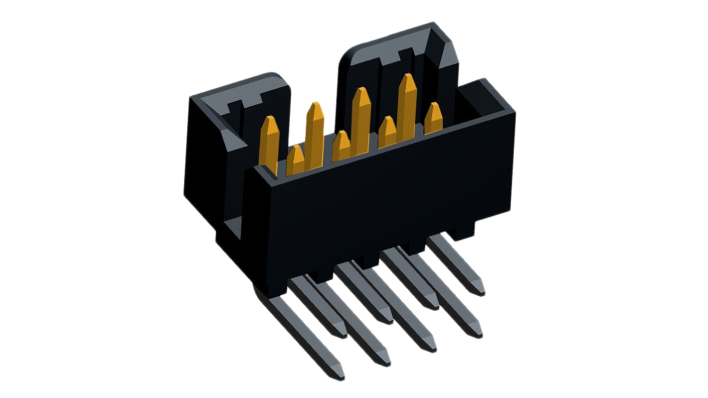 Conector macho para PCB Ángulo de 90° Molex serie Milli-Grid de 8 vías, 2 filas, paso 2.0mm, para soldar, Orificio