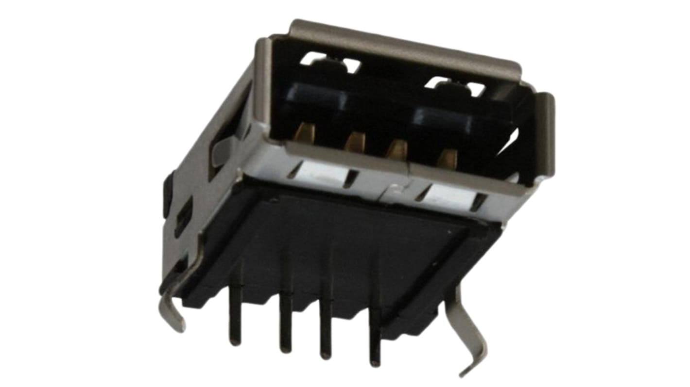 Molex USB-stik, 1 Porte, Hun, Retvinklet, Panelmontering, 30,0 V., 1.5A, 67643