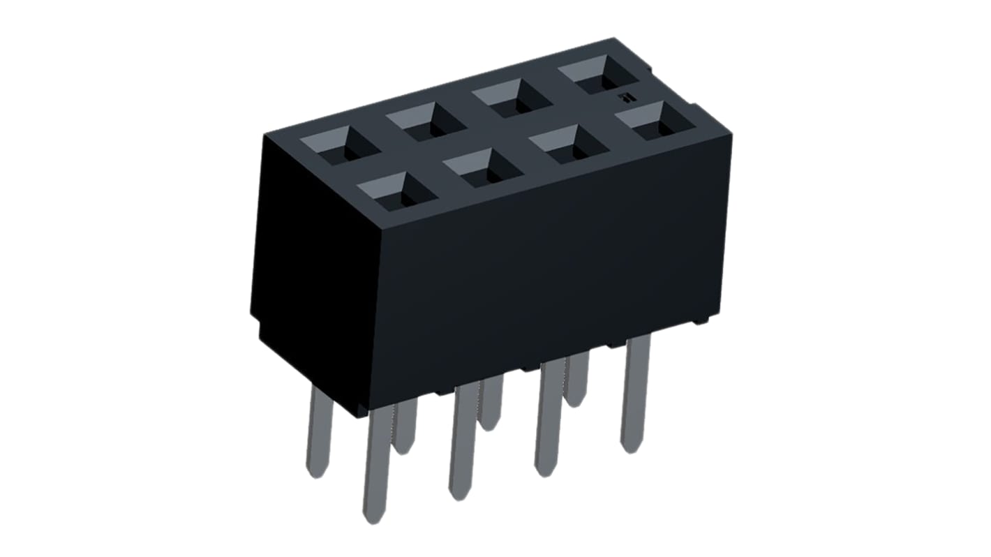 Molex Milli-Grid Series Straight Through Hole Mount PCB Socket, 8-Contact, 2-Row, 2mm Pitch, Solder Termination