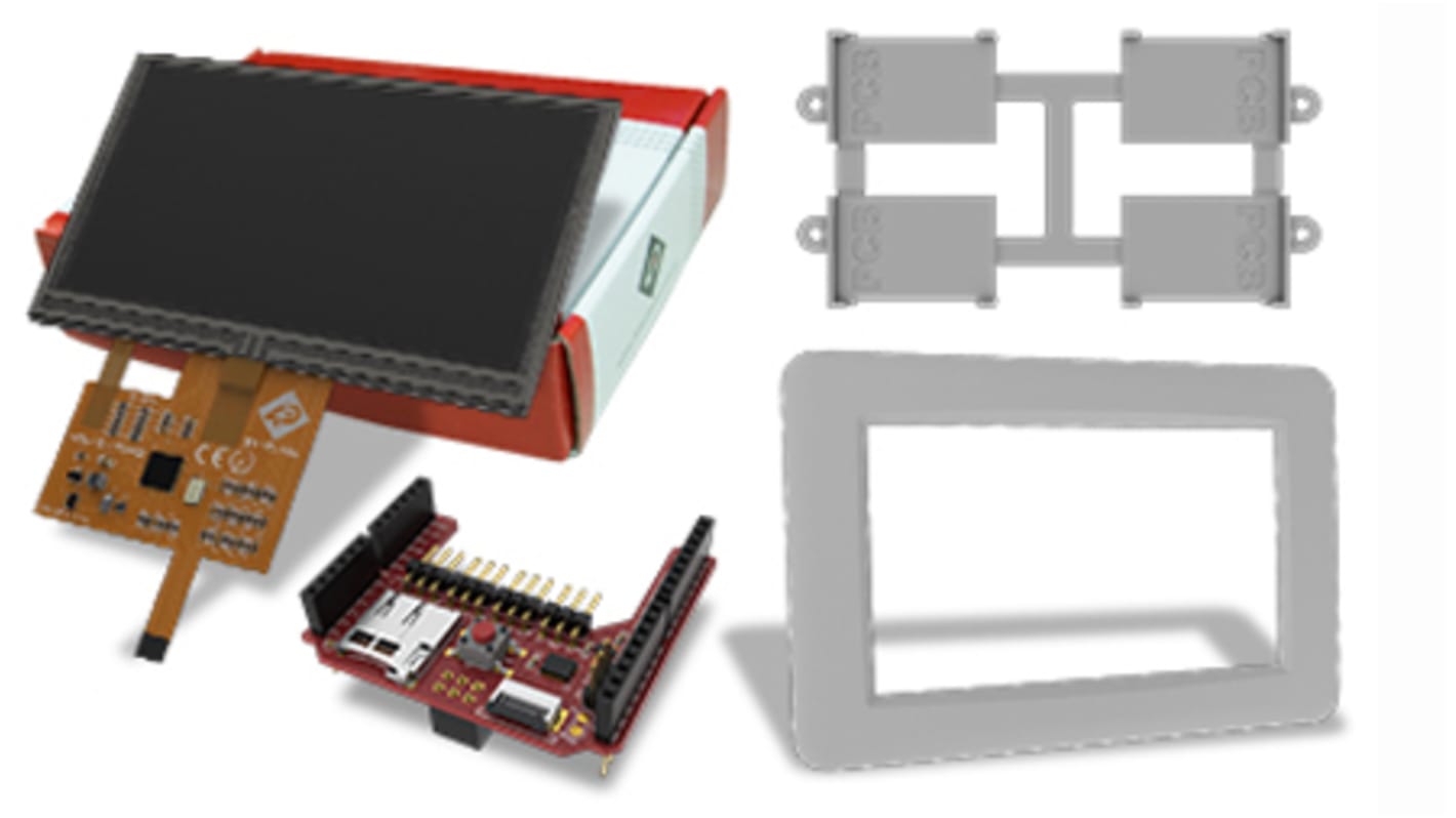 4D Systems SK-FT843-ADAM-W, FT800 EVE 4.3in Resistive Touch Screen Starter Kit With White Bezel for Arduino