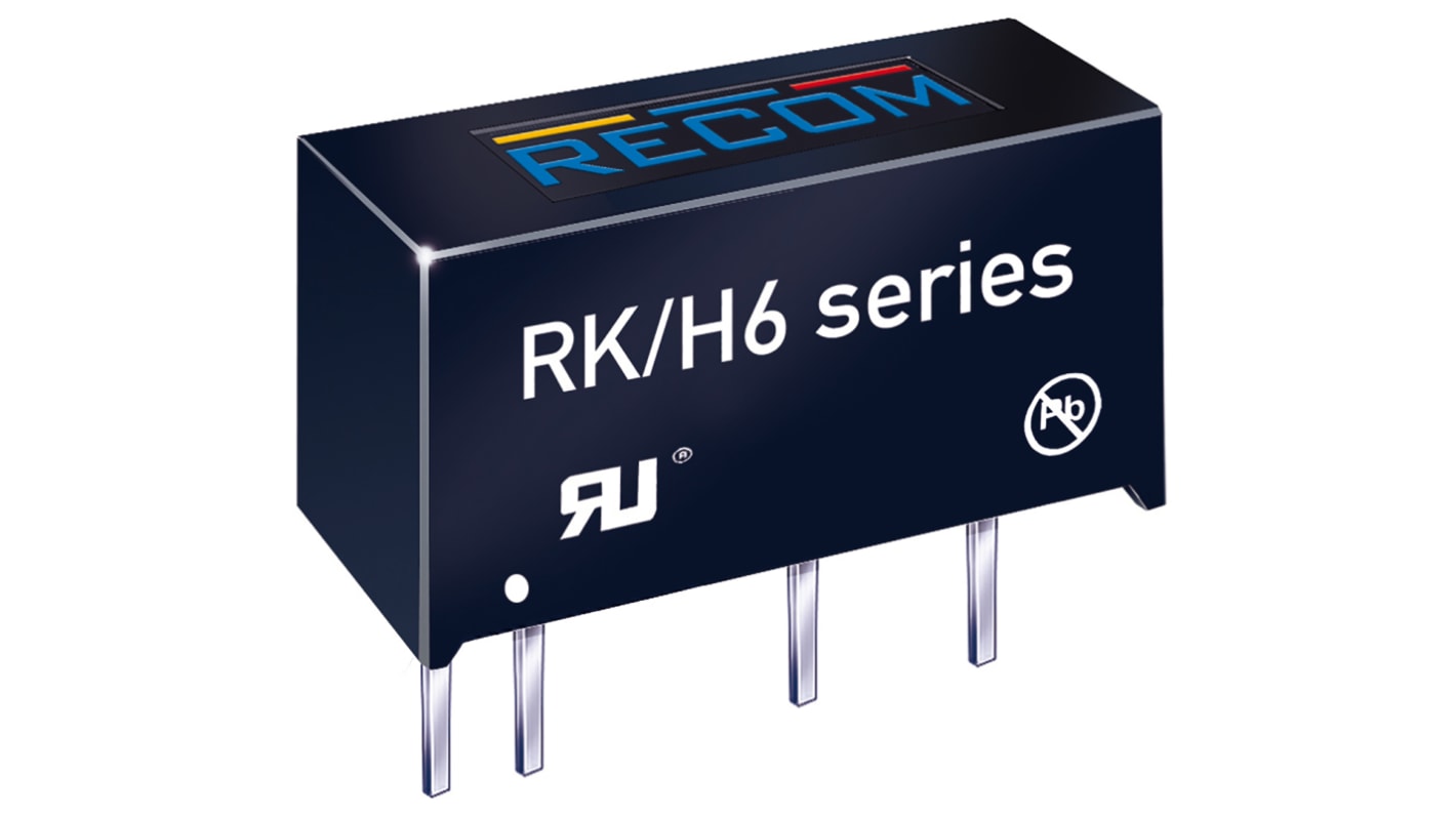 Convertisseur DC-DC Recom, RK, Montage traversant, 1W, 1 sortie, 5V c.c., 200mA