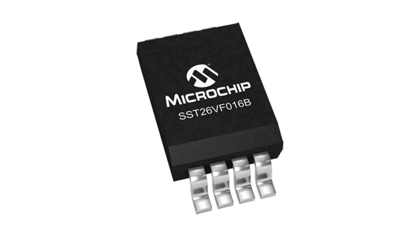 Microchip SST26 Flash-Speicher 16MBit, 2M x 8 bit, SPI, 8ns, SOIC, 8-Pin, 2,7 V bis 3,6 V