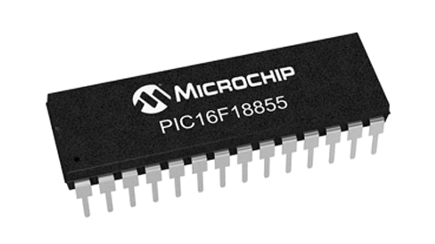 Microchip PIC16F18855-I/SP, 8bit PIC Microcontroller, PIC16LF, 32MHz, 14 kB Flash, 28-Pin SPDIP