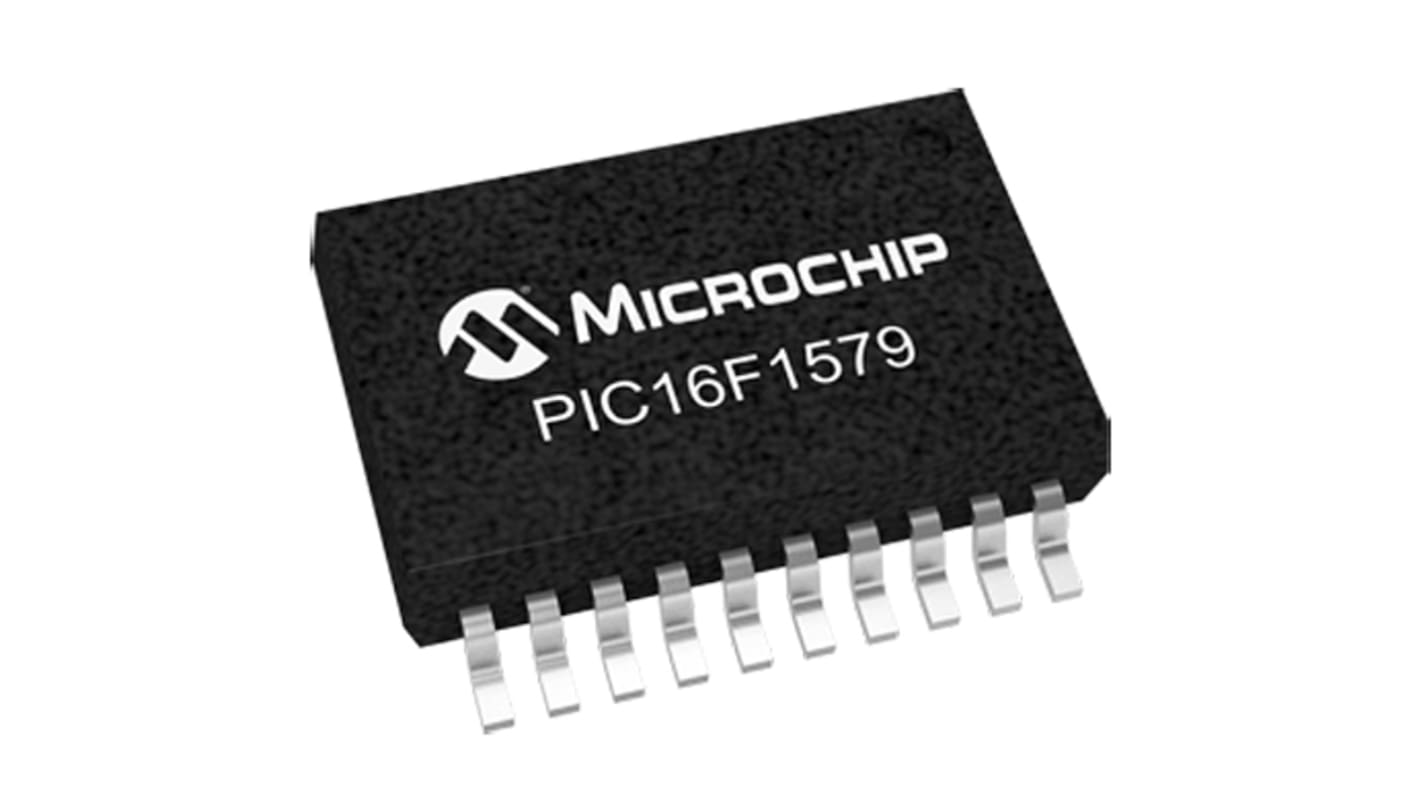 Microchip PIC16F1579-I/SS, 8bit PIC Microcontroller, PIC16LF, 32MHz, 14 kB Flash, 20-Pin SSOP